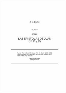 Portada Notas sobre las epístolas de Juan (1a, 2a y 3a)