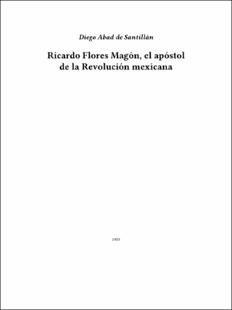 Portada Ricardo Flores Magónel apóstol de la revolución mexicana