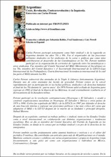 Portada Argentina : crisisRevolución; Contrarrevolución y la Izquierda