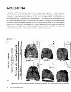 Portada EAAF informe anual 2001