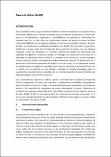 Portada Base de datos NoQSL