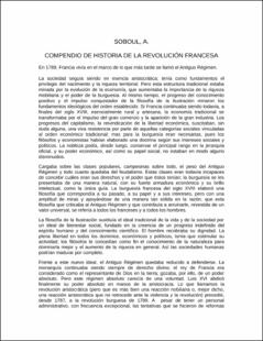 Portada Compendio de historia de la revolución francesa