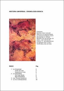 Portada Historia universal : cronología básica