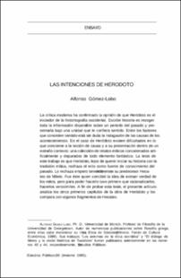 Portada Las intenciones de Herodoto