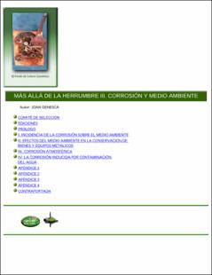 Portada Mas allá de la herrumbre. III. Corrosión y medio ambiente