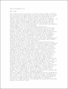 Portada Ongs e sociedade civil