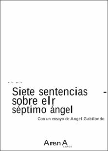 Portada Siete sentencias sobre el septimo ángel