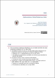Portada CGI : Aplicaciones Web / Sistemas Web