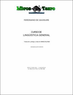 Portada Curso de lingüística general