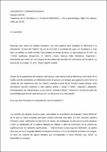 Portada Linguistica y gramatologa III