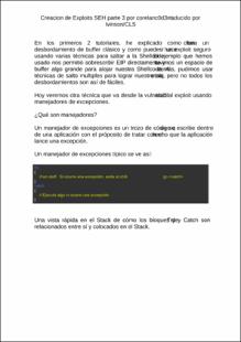 Portada Creación de Exploits SEH parte 3
