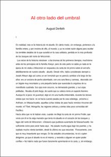 Portada Al otro lado del umbral