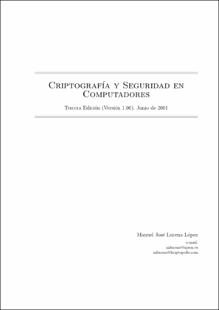 Portada Criptografía y Seguridad en Computadores
