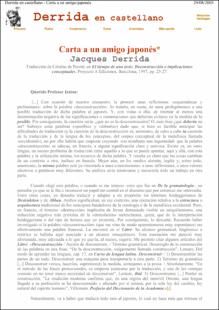 Portada Carta a un amigo japones