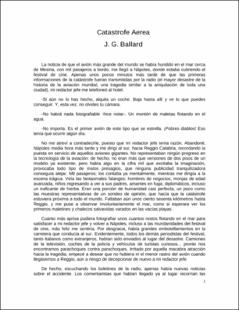 Portada Catástrofe aérea