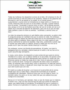 Portada Como un león