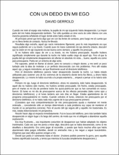 Portada Con un dedo en mi ego