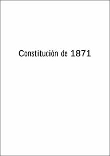 Portada Constitución de 1871