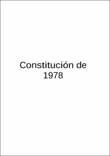 Portada Constitución española de 1978