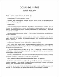 Portada Cosas de niños