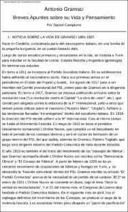 Portada Cramsci breves apuntes sobre su vida y pensamiento