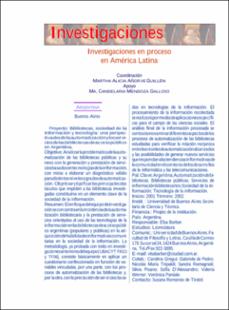 Portada Investigaciones en proceso en américa latina