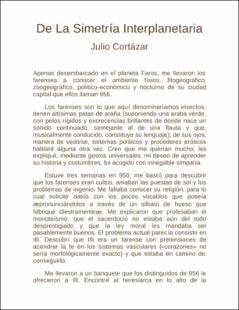 Portada De la simetría interplanetaria