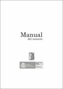 Portada ISBN : manual del usuario