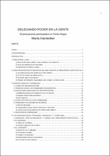 Portada Delegando poder en la gente: el presupuesto participativo en Porto Alegre