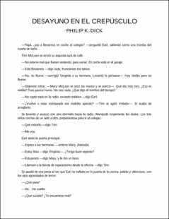 Portada Desayuno en el crepusculo