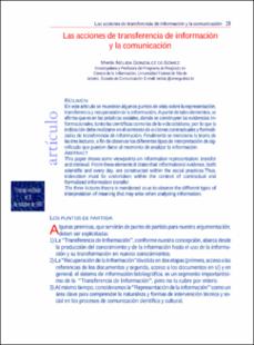 Portada Las acciones de transferencia de informacion y la comunicacion