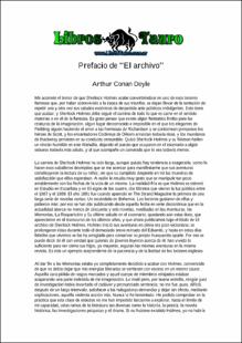 Portada El archivo de Sherlock Holmes