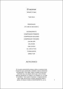 Portada El ascensor