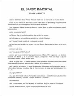 Portada El bardo inmortal