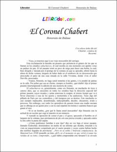 Portada El coronel Chabert