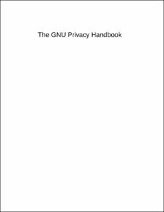 Portada The GNU privacy handbook