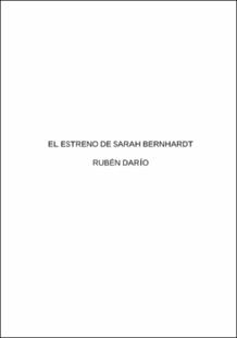 Portada El estreno de Sarah Bernhardt