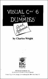 Portada Visual c++ 6 for dummies : quick reference