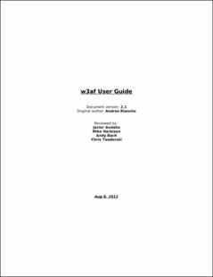 Portada w3af User Guide : Document version 2.1