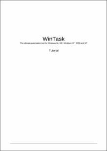 Portada Win task : the ultimate automation tool for Windows 9xME; Windows NT; 2000 and XP. Tutorial