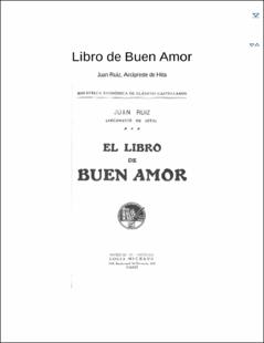 Portada El libro del buen amor