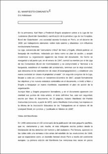 Portada El manifiesto comunista