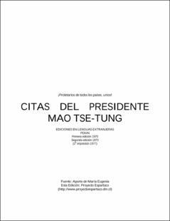 Portada Citas del presidente Mao Tse-Tung