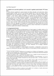 Portada El modelo de la narrativa policíaca en la narrativa española actual : (desde 1975 hasta hoy)