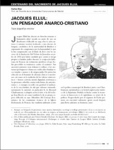 Portada Jacques Ellul: un pensador anarco-cristiano