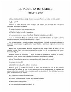 Portada El planeta imposible