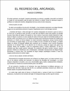 Portada El regreso del arcángel
