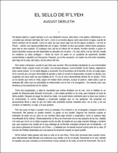 Portada El sello de r'lyeh