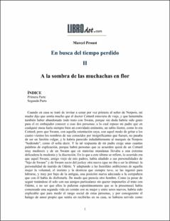 Portada en busca del tiempo perdido II a la sombra de las muchachas en flor