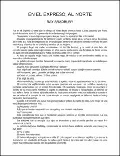 Portada en el expreso al norte